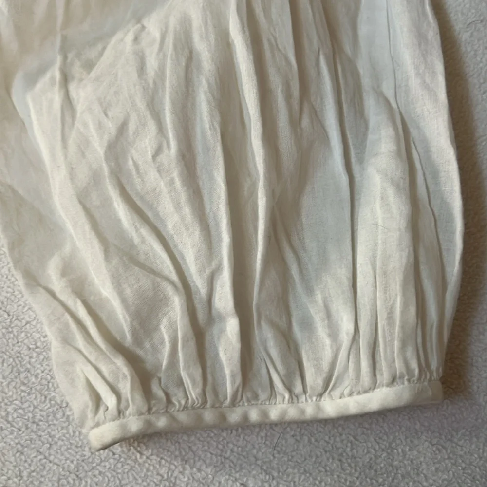 NWOT Charles Nolan off white blouse 100% cotton size 8 - Picture 6 of 6